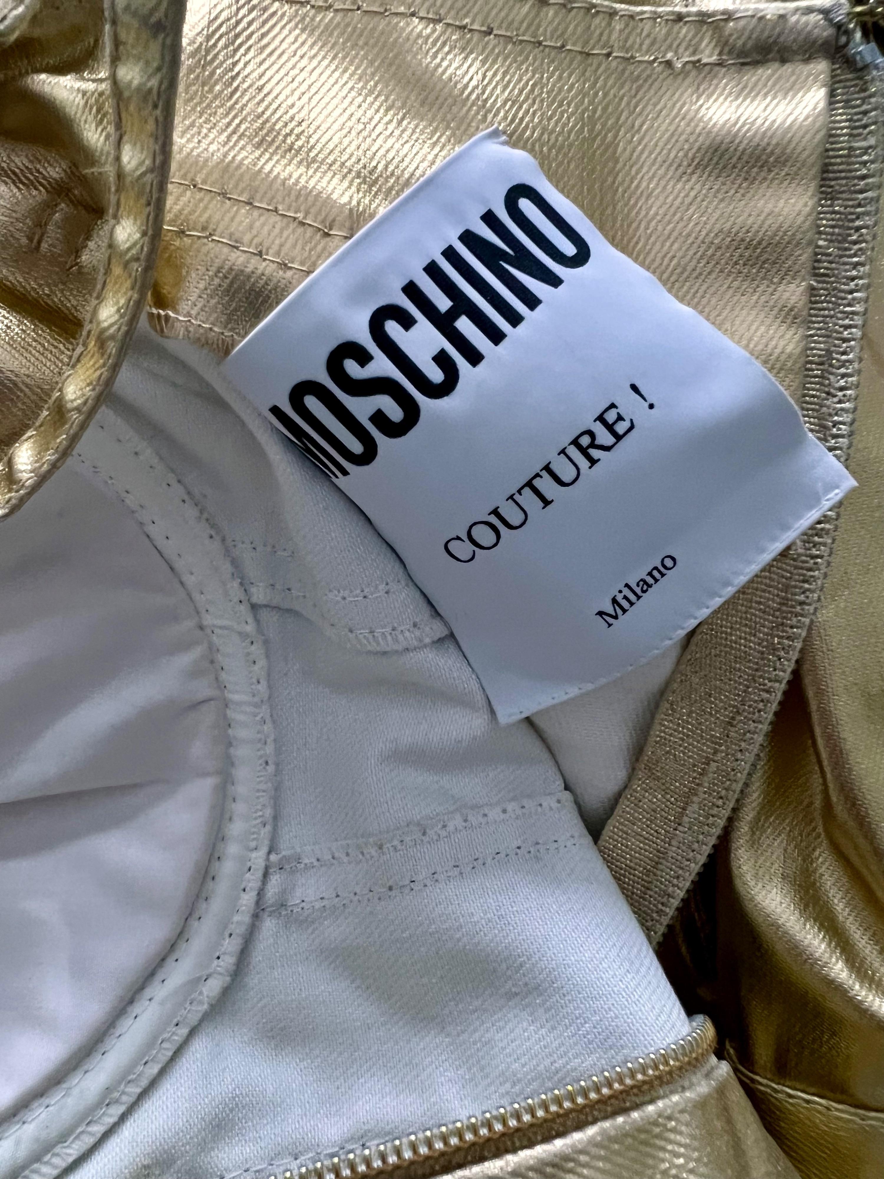 Moschino Couture Vintage Gold Dress And Jacket Barbie Collection