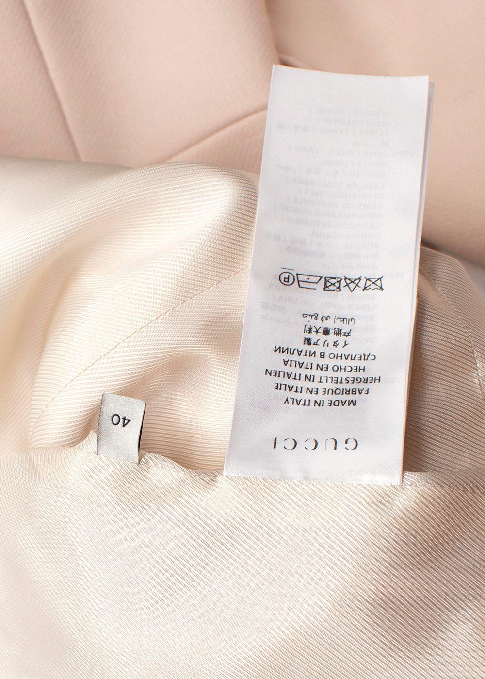 Gucci Pale Pink Overcoat with Tonal Zip Details
