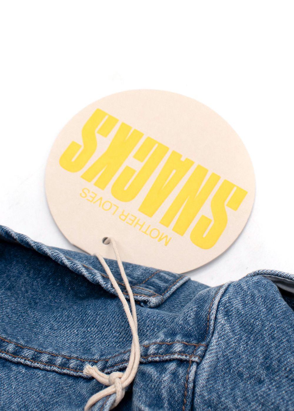 Mother Snacks Blue Push Pop High Waisted Jeans