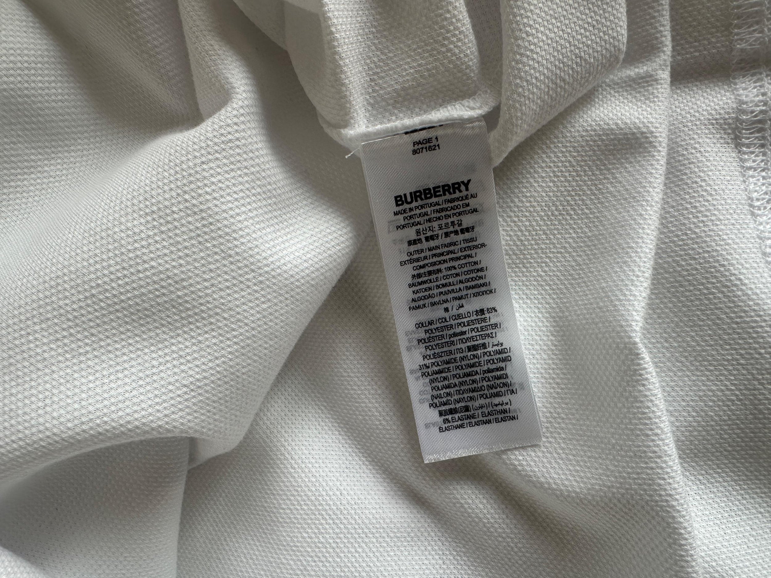 Burberry White Polo Shirt