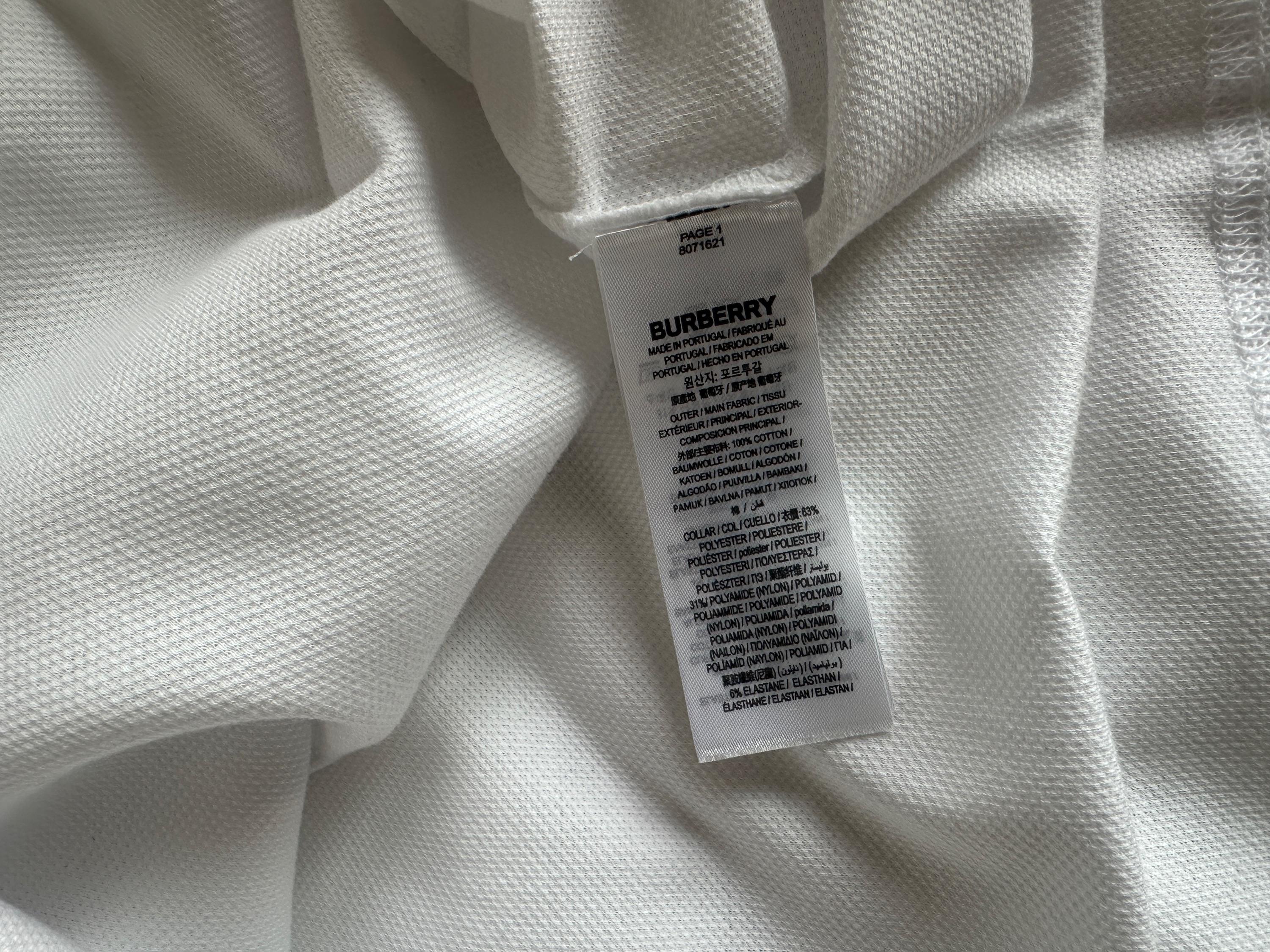 Burberry White Polo Shirt