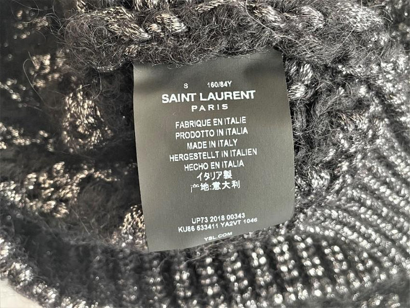Saint Laurent Lurex Knit Mohair Wool Blend Jumper
