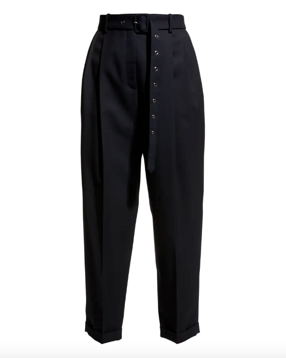 Finn Belted Straight-leg Trousers