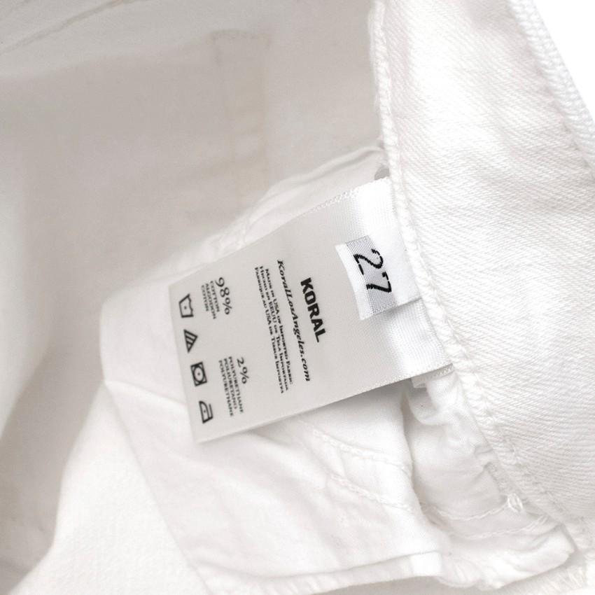 Koral White High-Waisted Slim Fit Denim Jeans