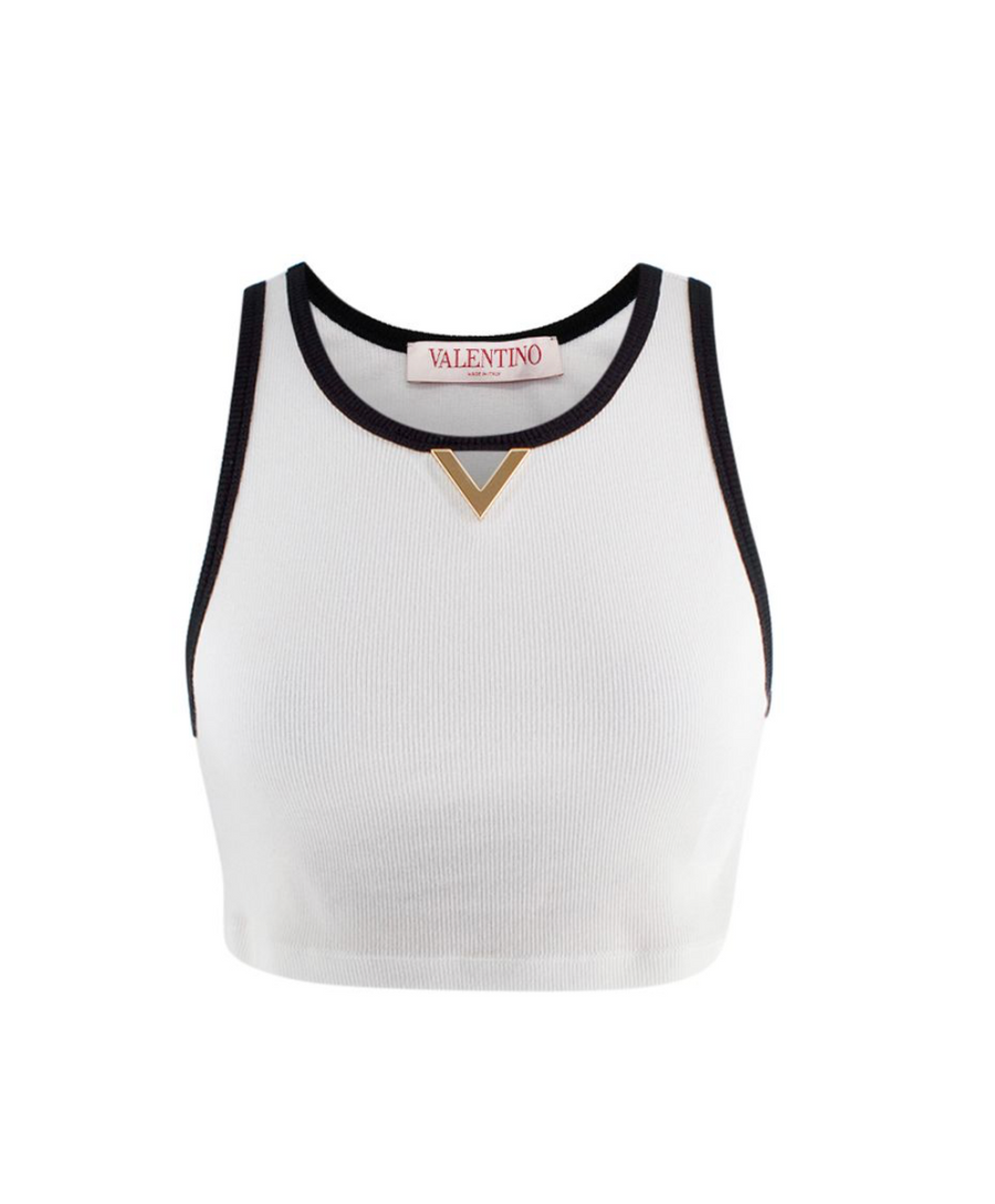 Valentino White Cropped Vest