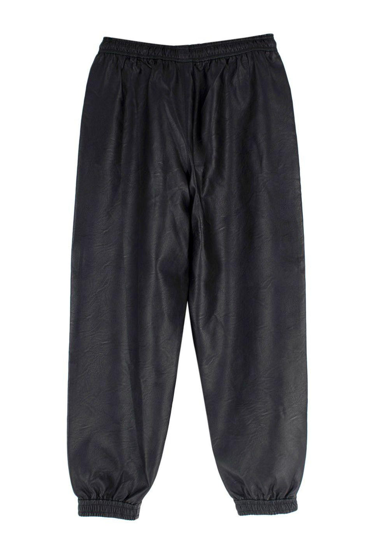 Stella McCartney Black Vegan Leather Joggers