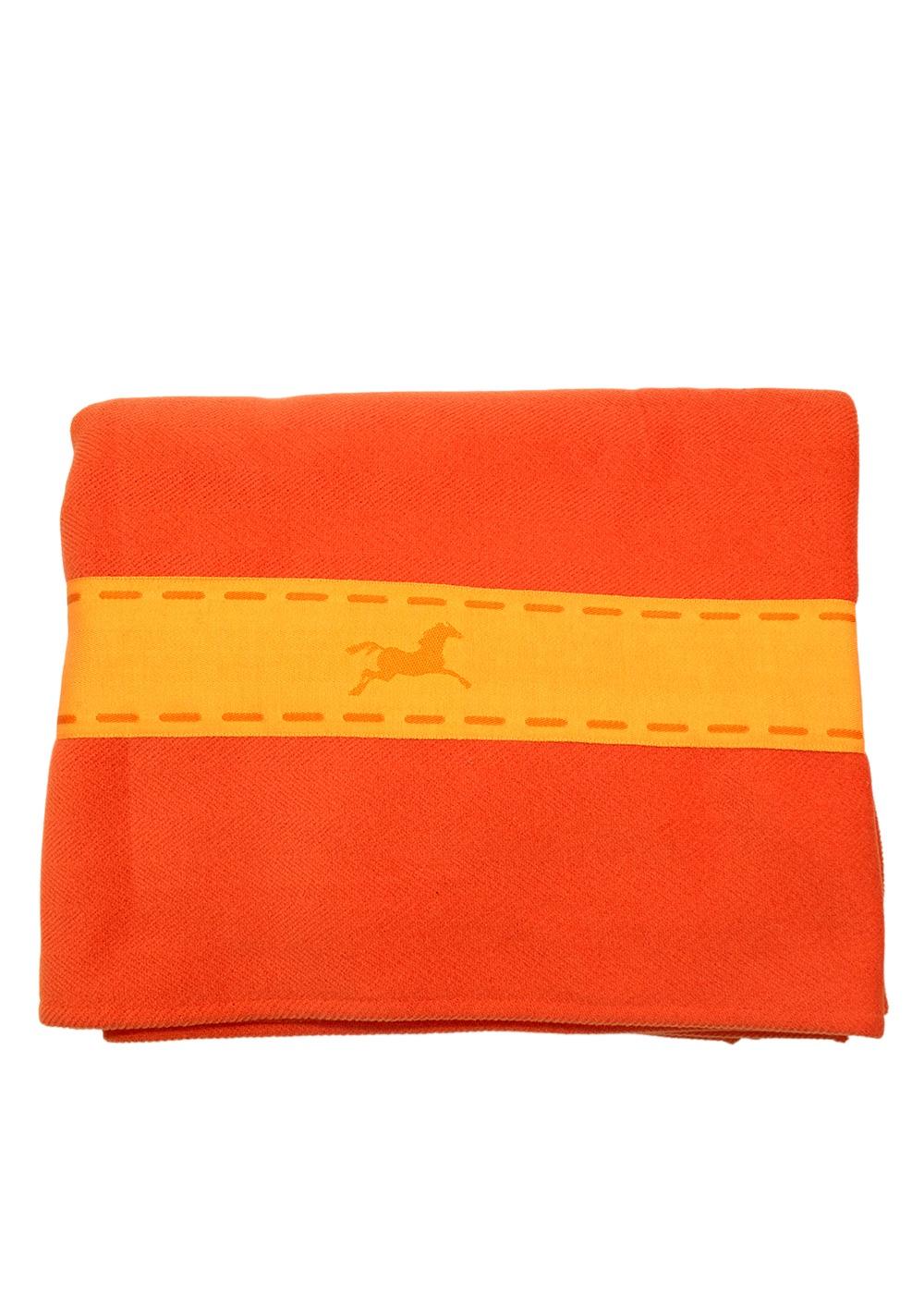 Hermes Orange and Yellow Wool Blanket