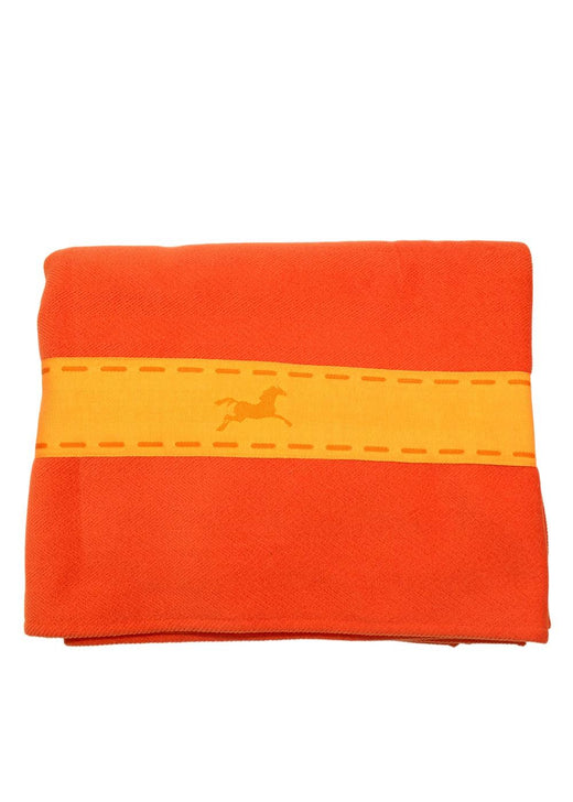 Hermes Orange and Yellow Wool Blanket