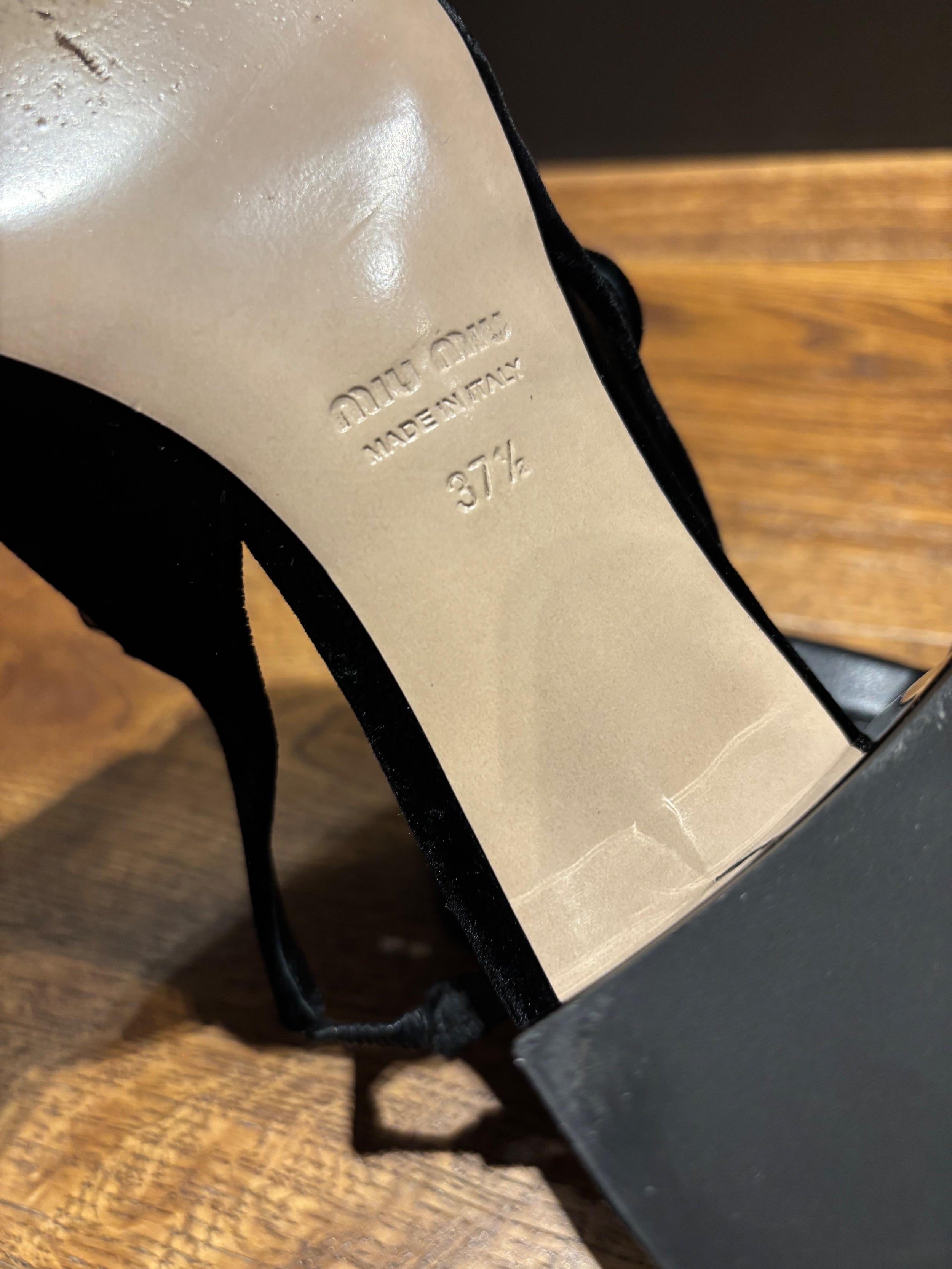 Miu Miu Black Slingback Pumps