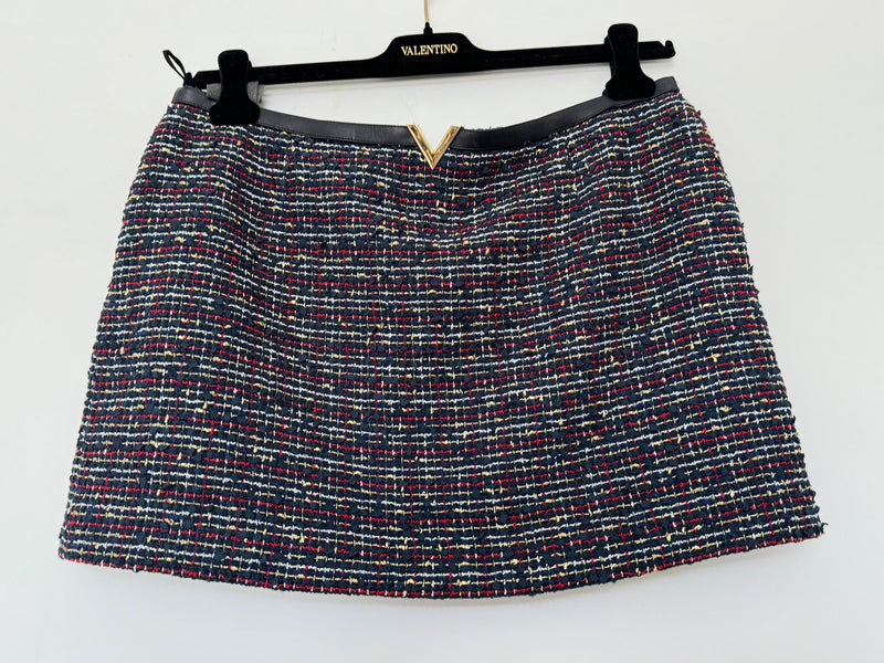 VLogo Tweed Mini Skirt