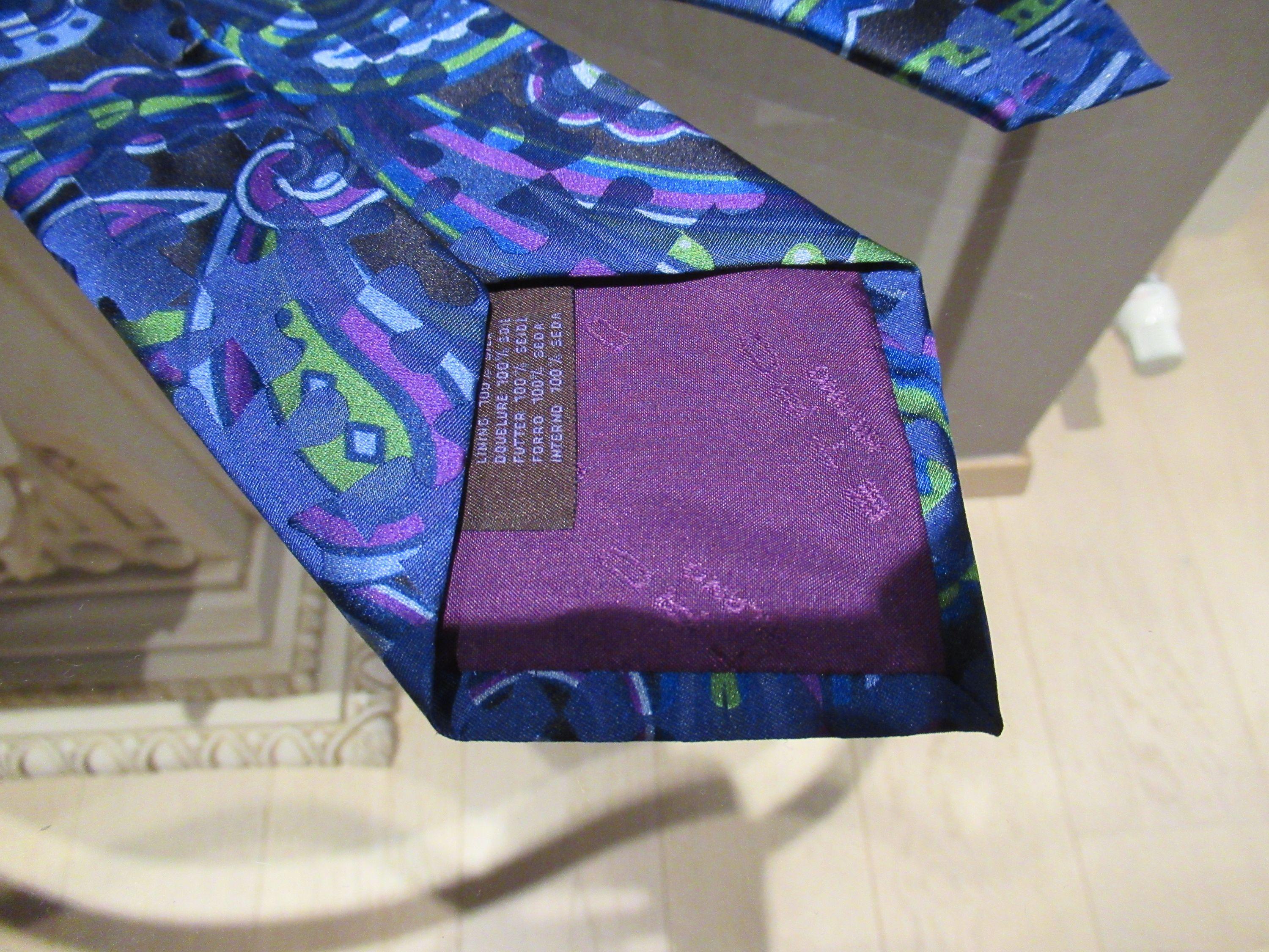 Etro blue Paisley Silk Tie