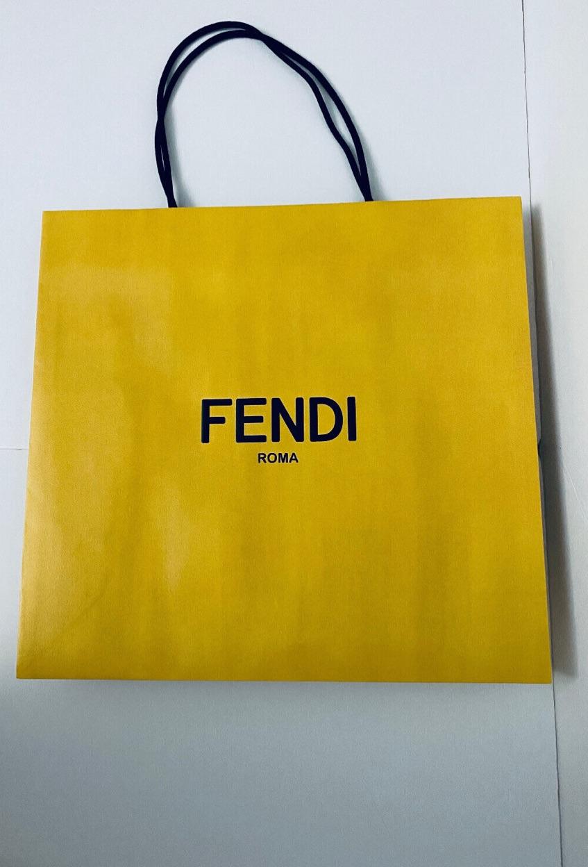 Fendi Navy and Grey Merino Wool Scarf
