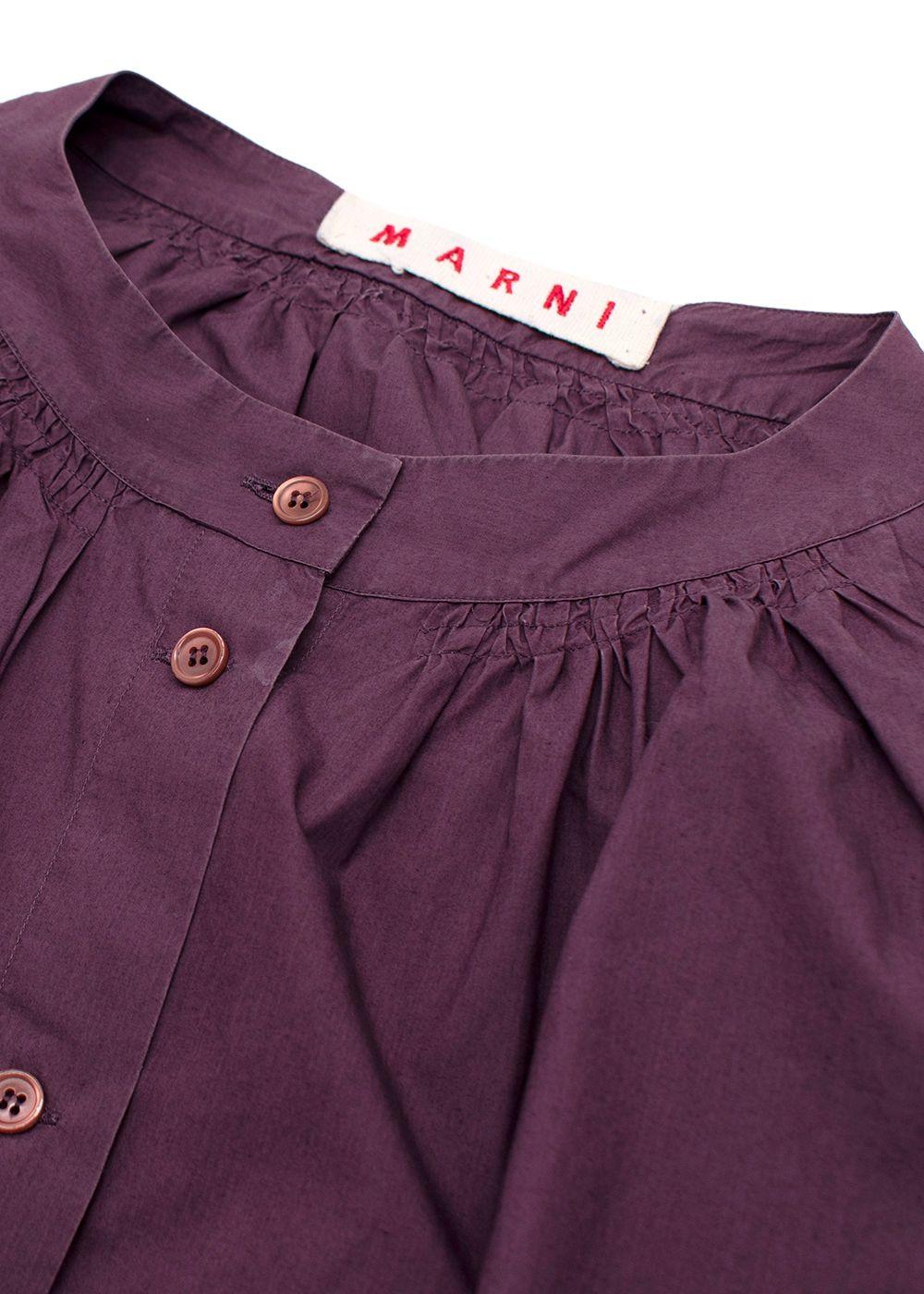 Marni Plum Cotton Blouse