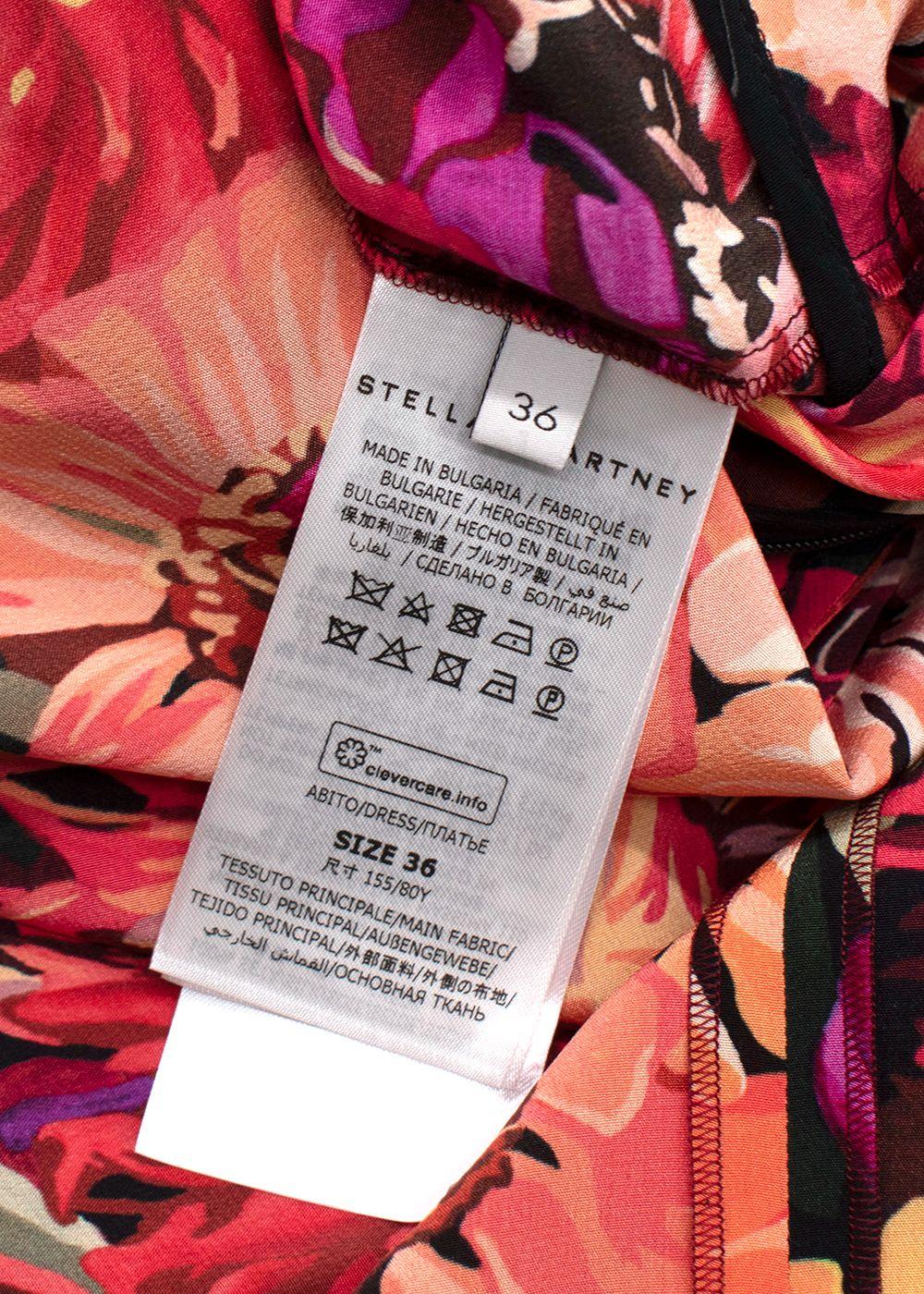 Stella McCartney Floral-Print Silk Crepe De Chine Midi Dress