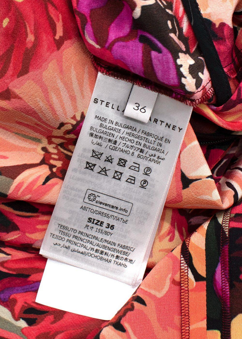 Stella McCartney Floral-Print Silk Crepe De Chine Midi Dress