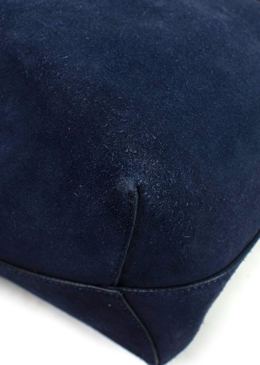 Mansur Gavriel Navy Suede Bucket Bag