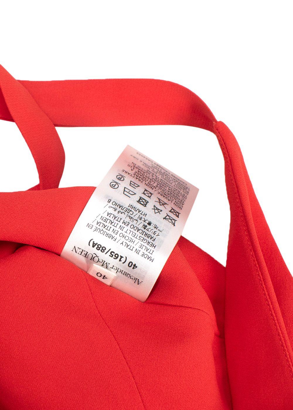 Alexander McQueen Orange Cross Back Gown