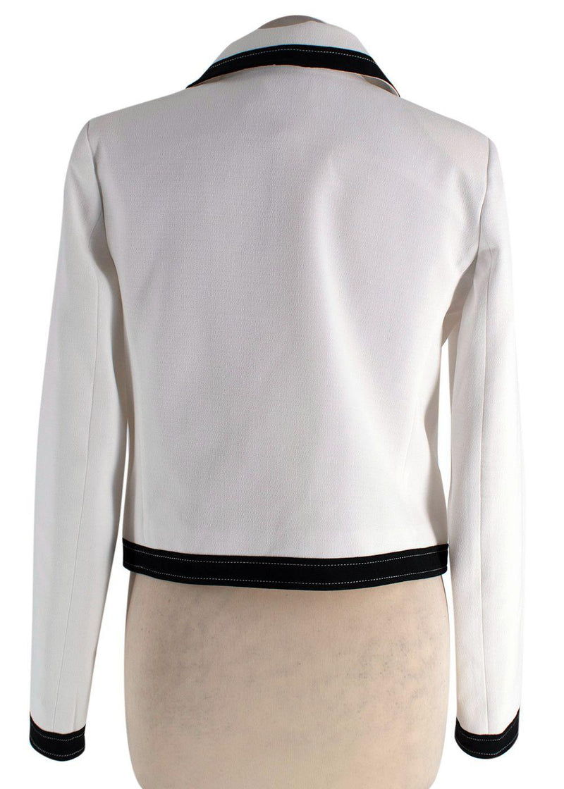 Claudie Pierlot White Contrast Trim Jacket