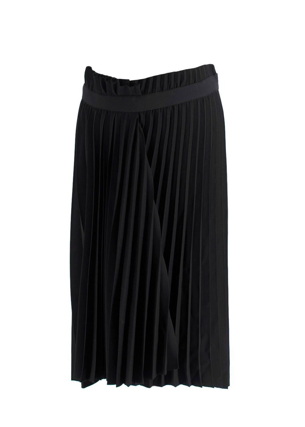 Balenciaga Black Pleated Asymmetric Skirt