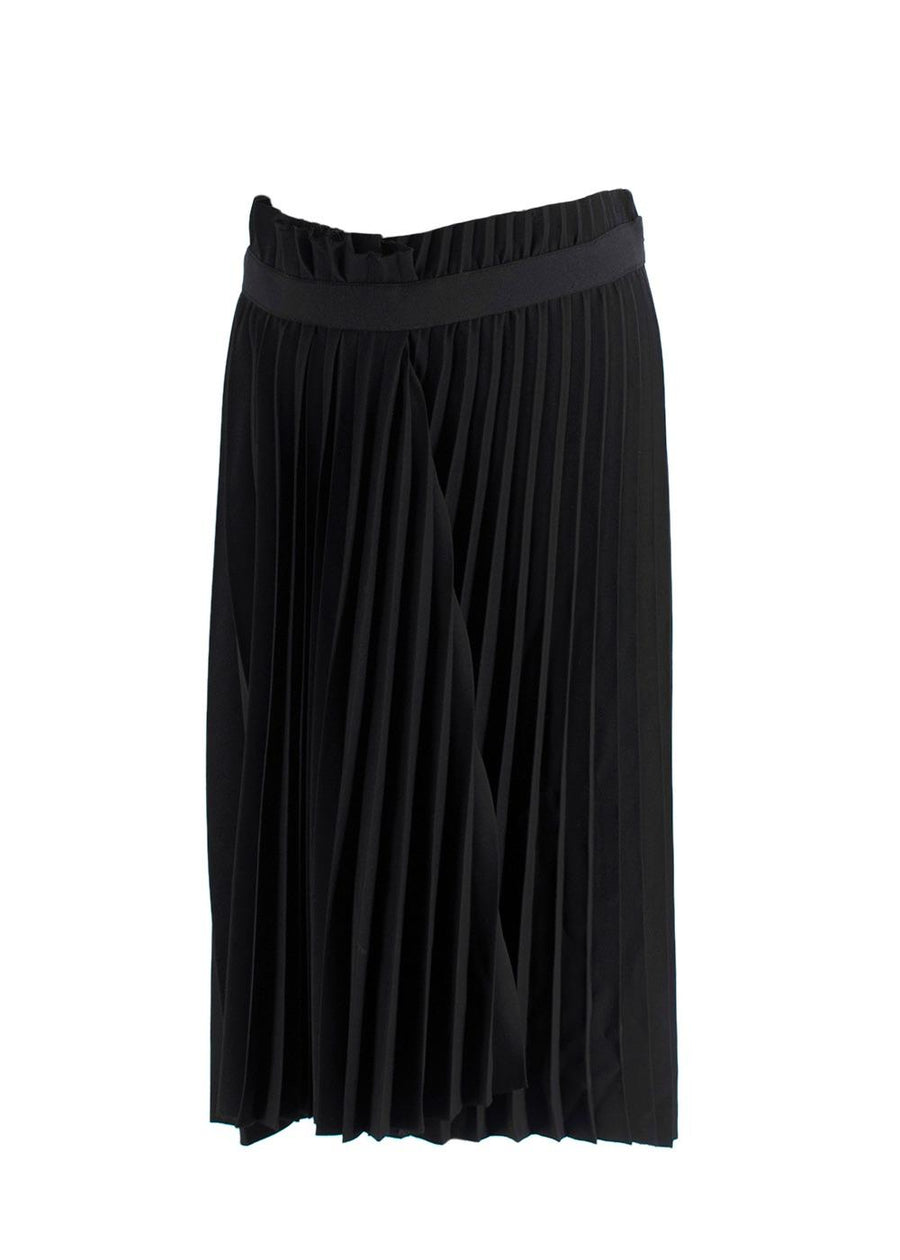 Balenciaga Black Pleated Asymmetric Skirt