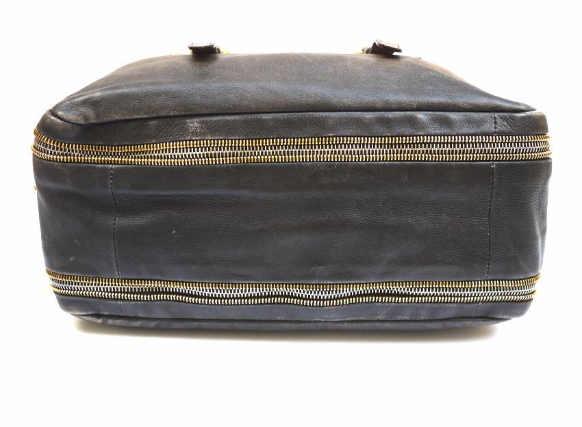 Prada Smoke Ombre Glace Zip Leather Bowler Handbag