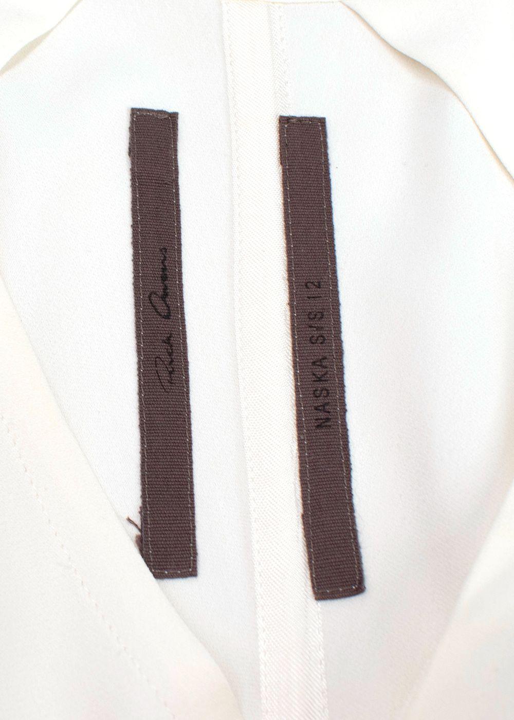 Rick Owens Cream Naska Draped Dress