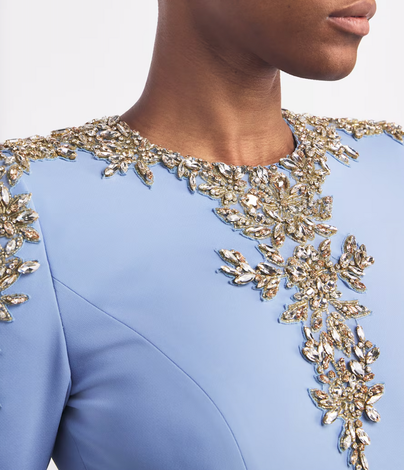 Jenny Packham Crepe Embellished Sabi Gown