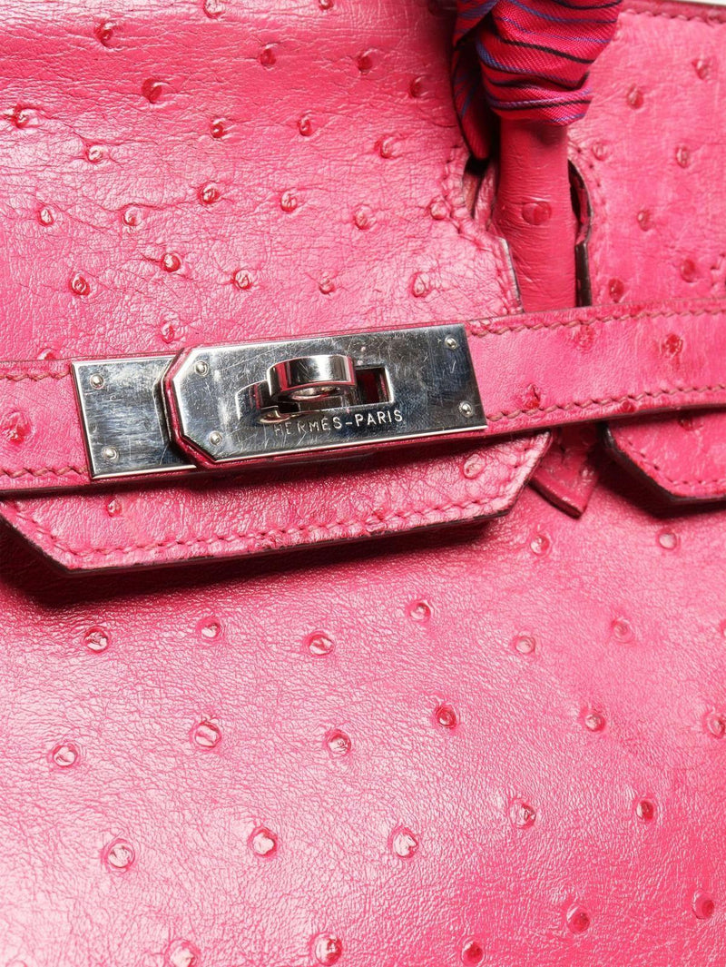 Hermes Pink Ostrich 2004 Birkin 30