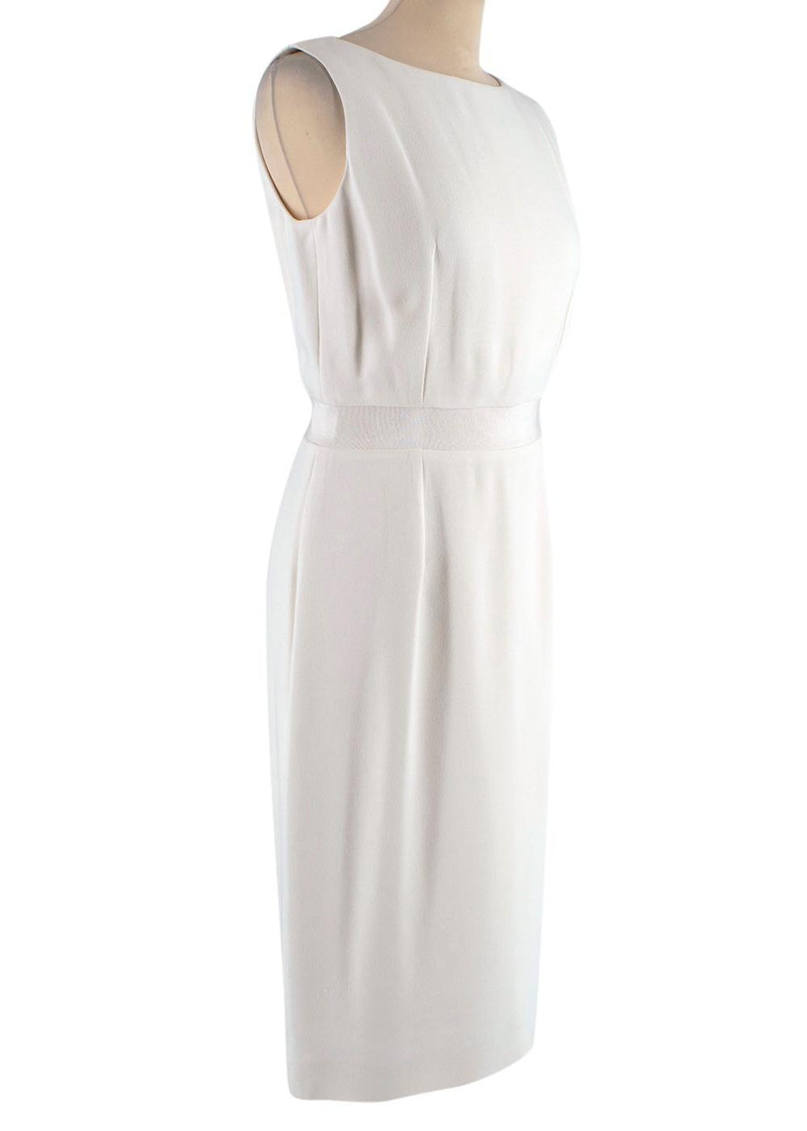 Cream Sleeveless Midi Dress