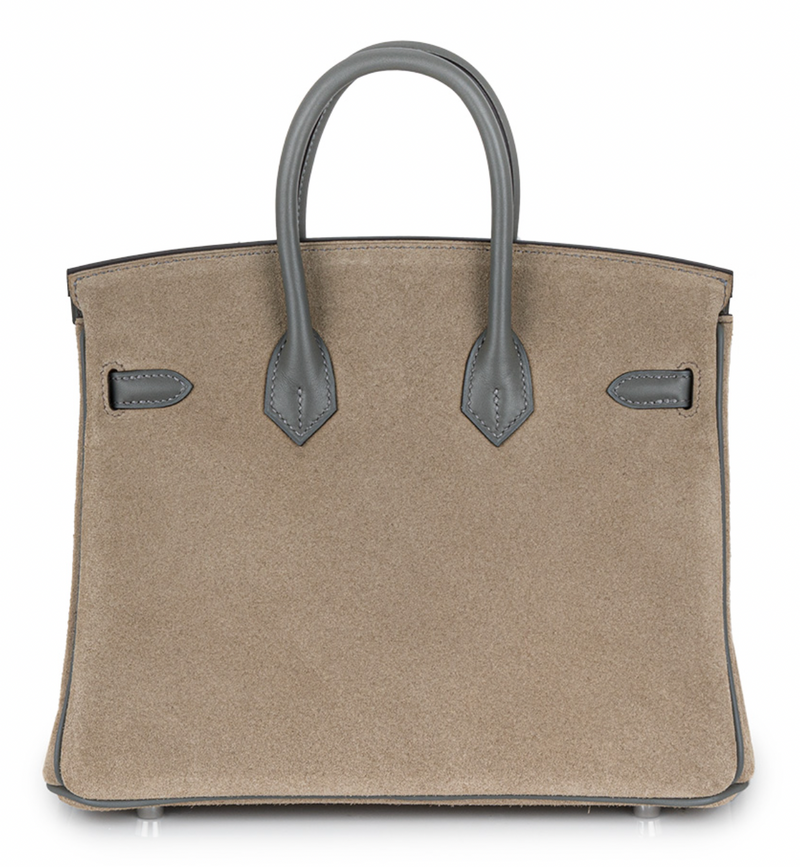 Hermes Gris Meyer & Gris Caillou Grizzly Birkin 25 PHW