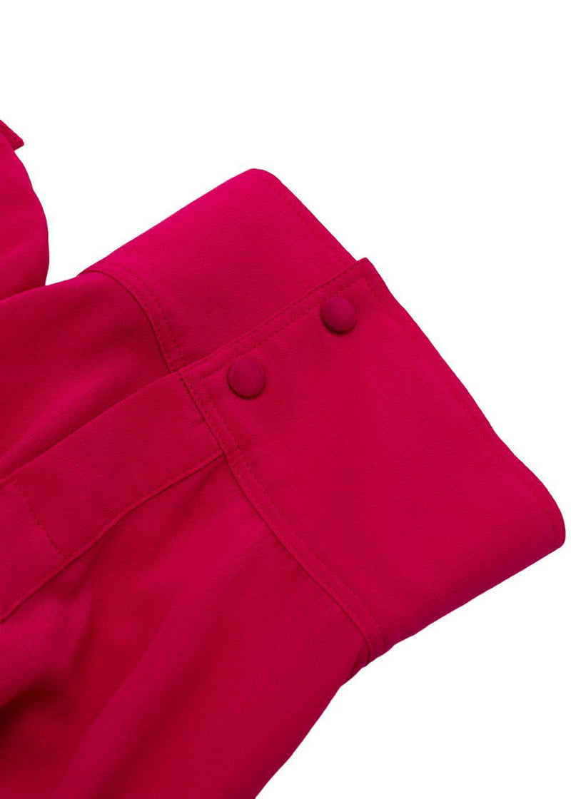 Stella McCartney Pink Belted Silk Midi Dress