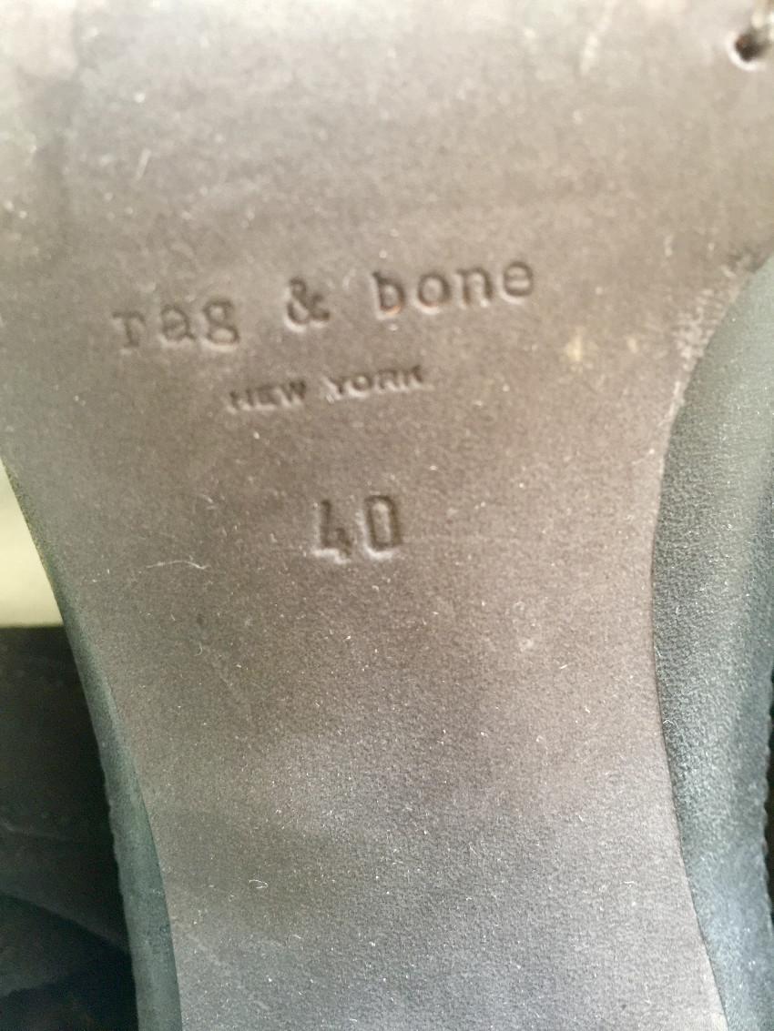 Rag & Bone Black Nubuck Holt Ankle Boots