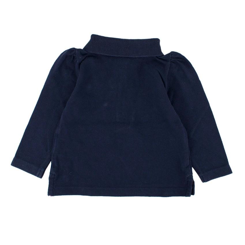 Ralph Lauren Girls 6M Navy Long-sleeved Polo Shirt