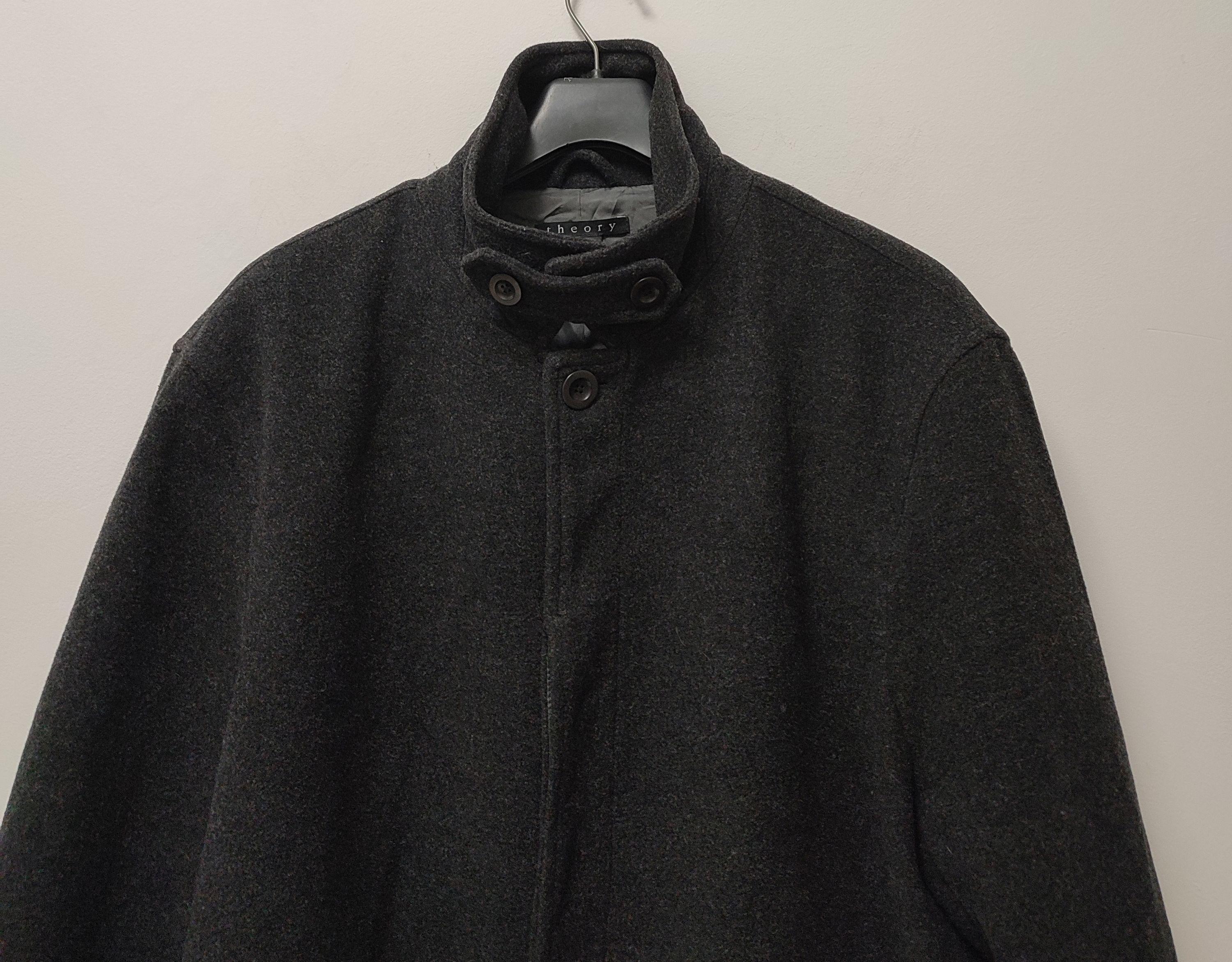 Wool Blend Dark Grey Long Coat