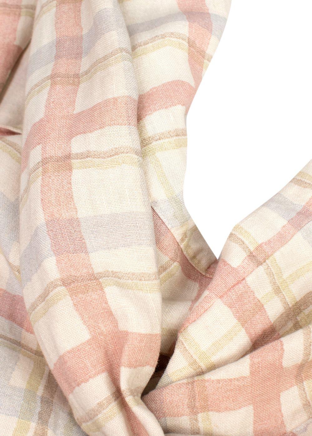 Etro Pastel Checked Linen Blazer