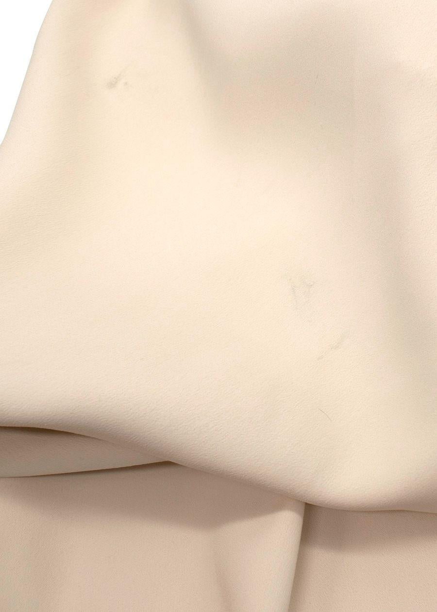 Cream Chiffon Sleeveless Dress
