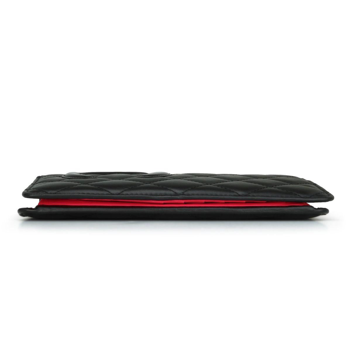 Chanel Black Cambon Long Flap Wallet