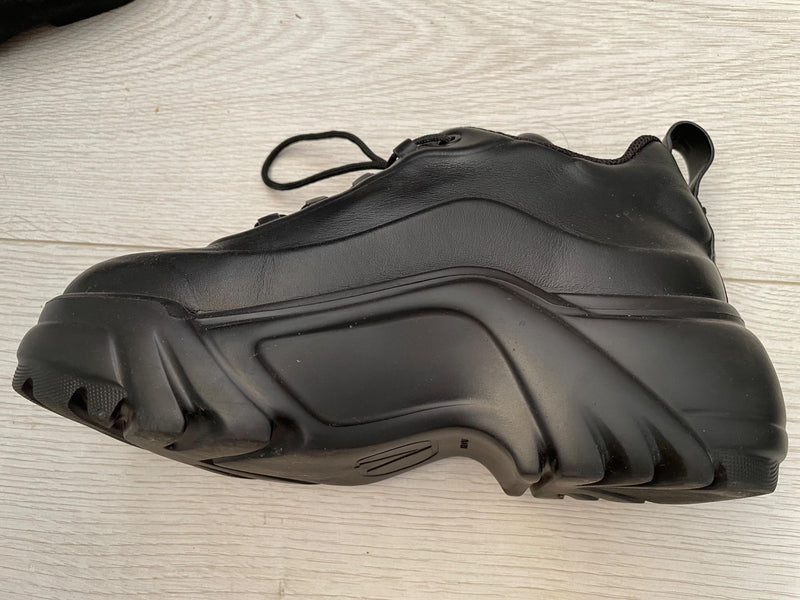 Valentino Black Leather Platform Trainers
