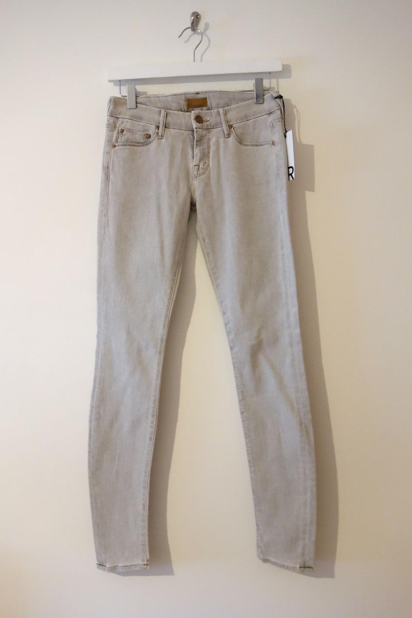 Mother The Looker Grey Skinny Jeans