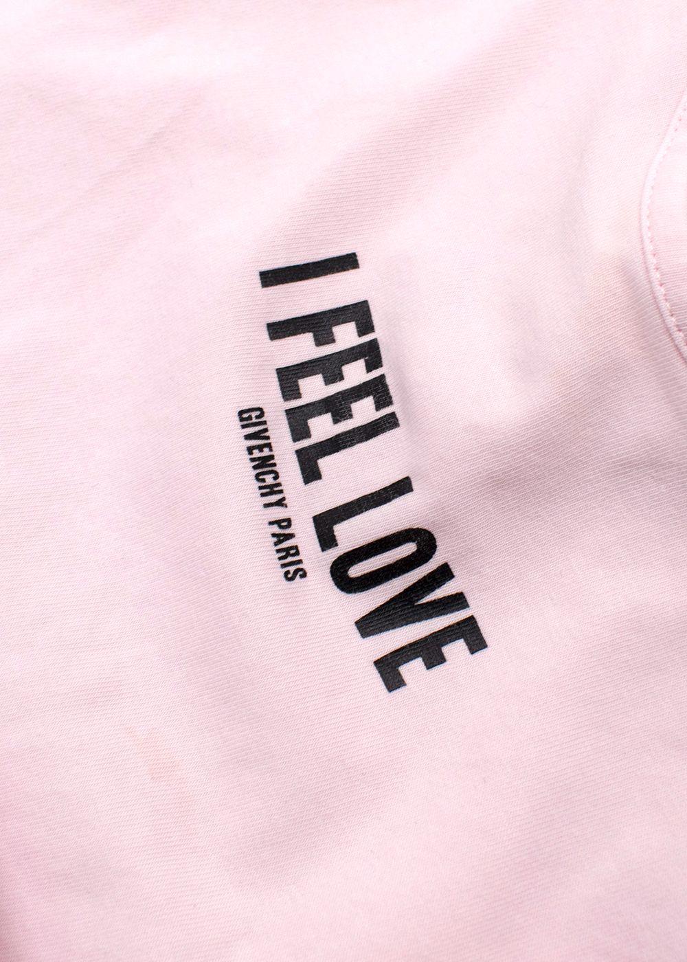 Givenchy Kids Pink 'I Feel Love' T-Shirt