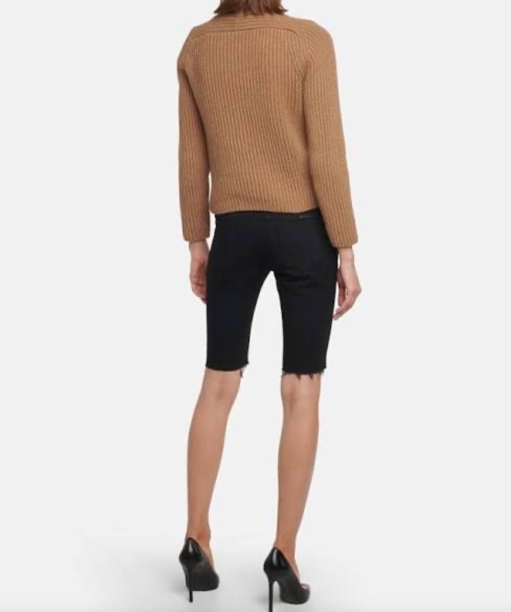 Saint Laurent Camel Hair Crew Neck Jumper