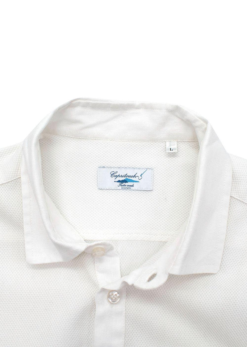 Tailormade White Cotton Polo Shirt