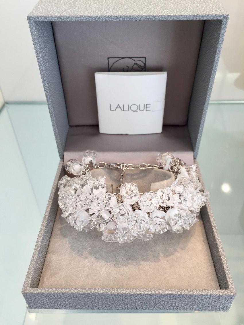 Lalique Rare Muguet Lily of the Valley Crystal Bracelet