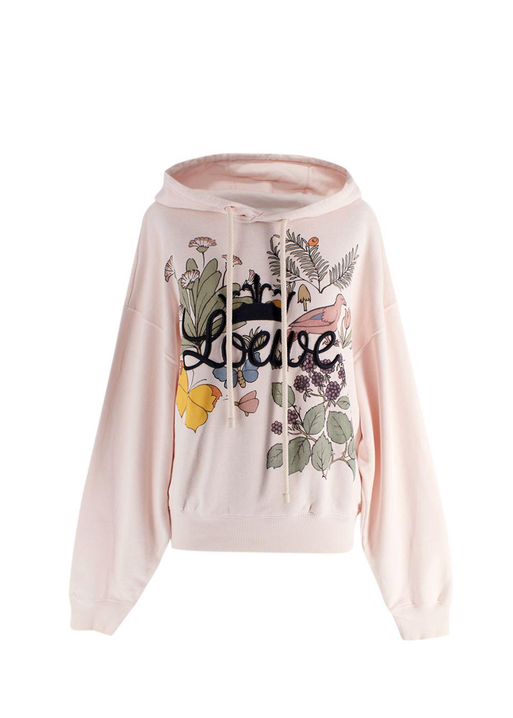 Loewe Pink Herbarium Embroidered Hoodie