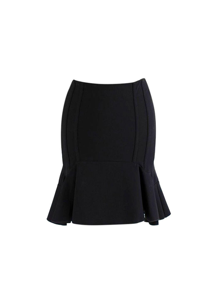 Black Fit & Flare Mini Skirt