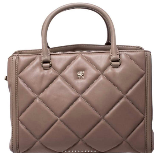 Carolina Herrera Tan Quilted Shoulder Bag