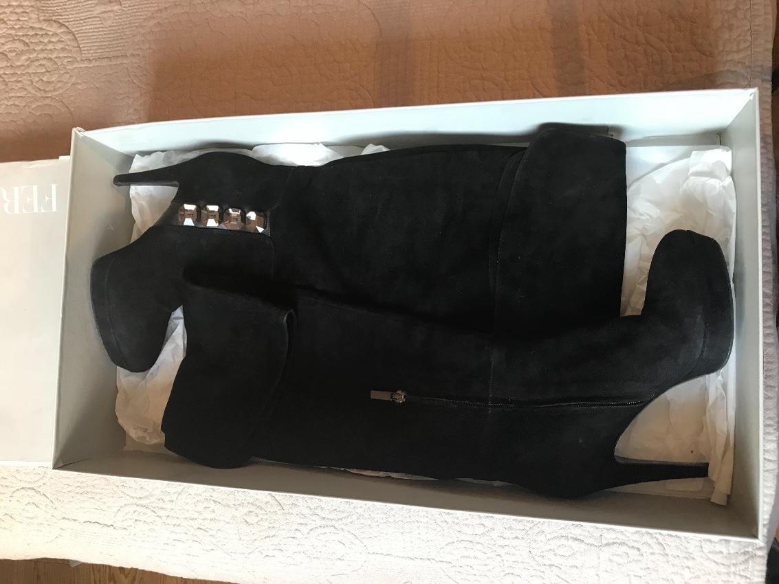 Ferre Milano Over Knee Suede Boots