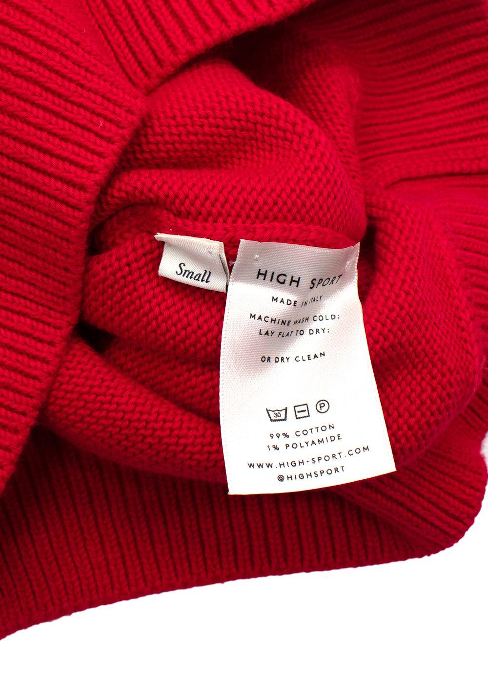High Sport Red Parker Knit Hoodie