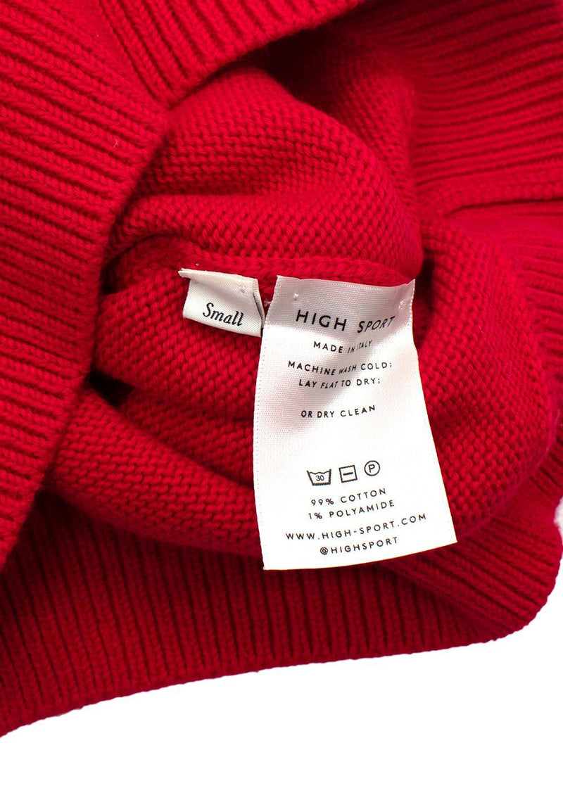 High Sport Red Parker Knit Hoodie