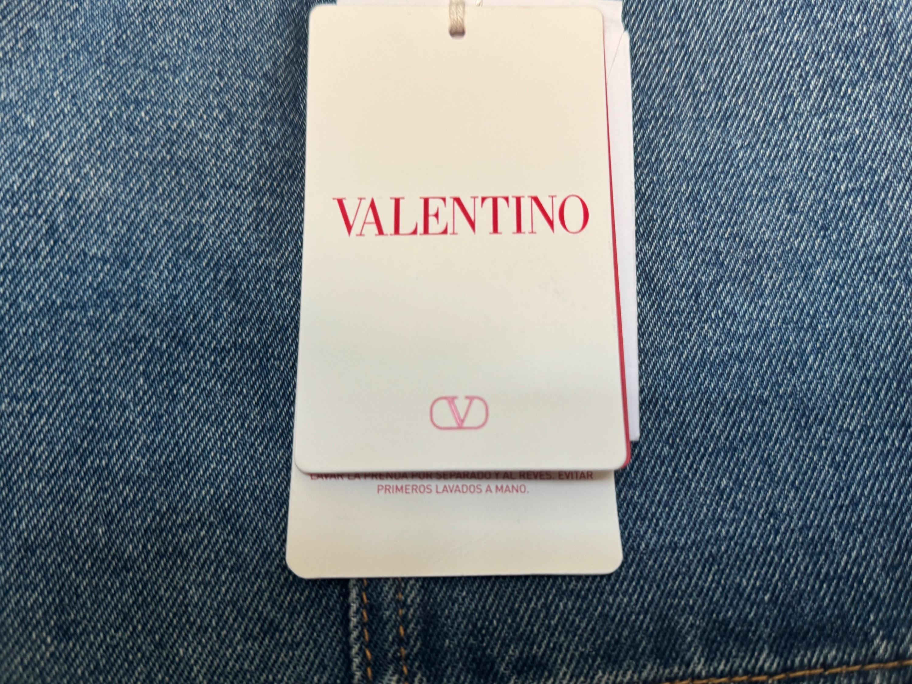 Valentino Denim Cuffed Shorts